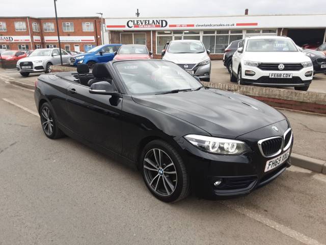 BMW 2 Series 2.0 218d Sport 2dr [Nav] Convertible Diesel Black
